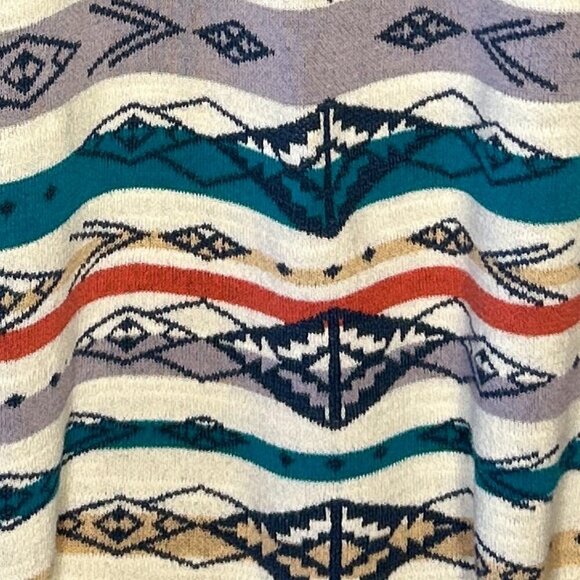 Natural Reflections SZ 2X Southwestern Print lightweight Sweater Western Ranch - Picture 5 of 8